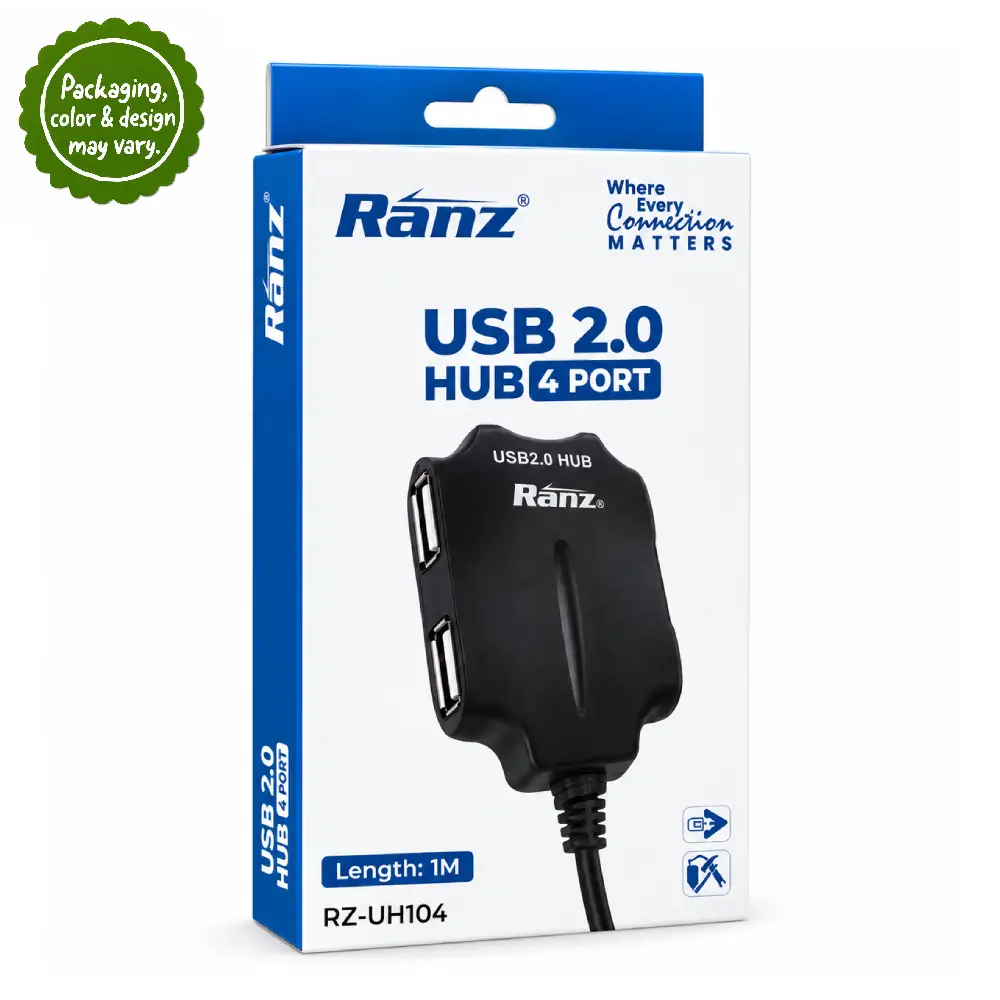 Ranz USB Hub 4 Port 2.0 (Support 1 TB)